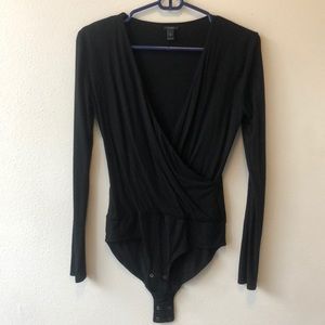 J.Crew black V neck body suit